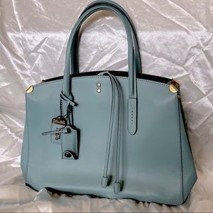 Coach slate/light blue Cooper satchel